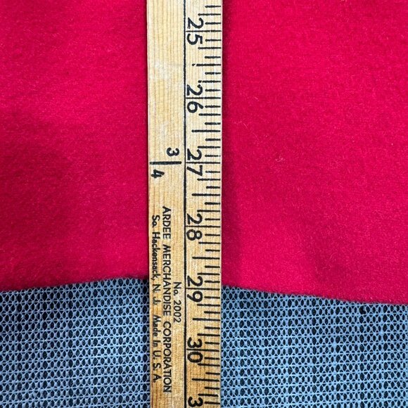 Hervé Benard Womens Blazer Size 14 Red Wool & Cashmere Blend - Picture 5 of 9